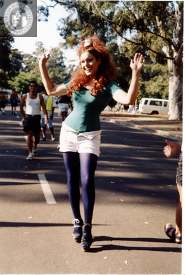 Person at San Diego Pride Parade at Balboa Park, 1996