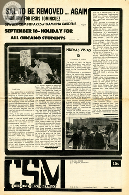 Chicano Student Movement: August 1969