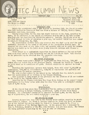 The Aztec Alumni News, Volume 7, Number 6, February 1949