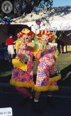 Two people in costume at the Pride Festival, 1999