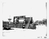 Erection of sign, Aztec Center construction site, 1967