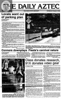 The Daily Aztec: Wednesday 10/10/1984