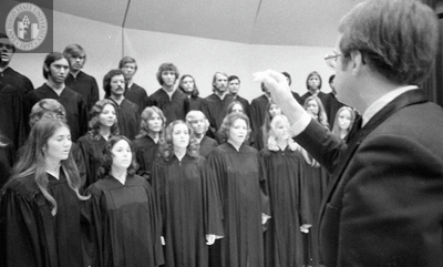 Choir during a performance 