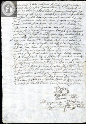 Urrutia de Vergara Papers, back of page 121, folder 19, volume 2, 1720
