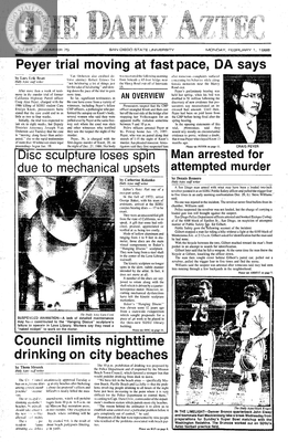 The Daily Aztec: Monday 02/01/1988