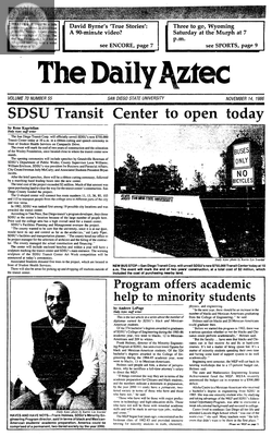 The Daily Aztec: Friday 11/14/1986