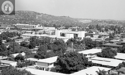 Bird's-eye view of San Diego State University neighborhood