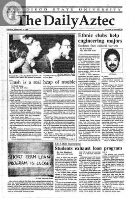 The Daily Aztec: Tuesday 02/27/1990