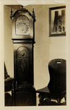 Interior of room with grandfather clock