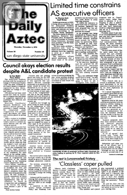 The Daily Aztec: Thursday 11/04/1976