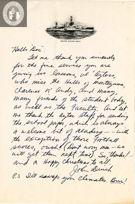 Letter from John J. Duich, 1942