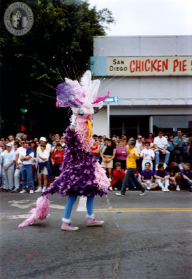 The "Gay Bird" in the Pride parade, 1991