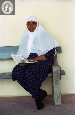 Female student in hijab, 1996