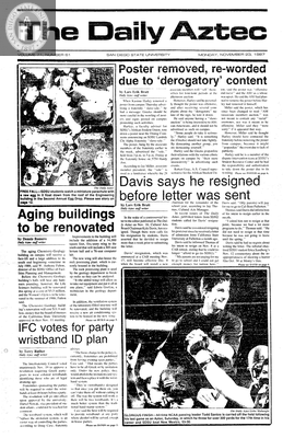 The Daily Aztec: Monday 11/23/1987