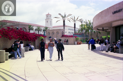 In front of the Infodome, 1996
