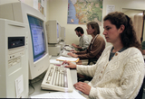 Students in computer laboratory, 1996