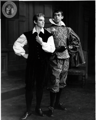 William Ball and another actor in Hamlet, 1955