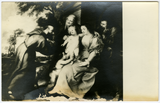 Black and white postcard of "the Holy Family"