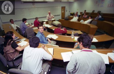 Lecture hall with curved desks, 1996