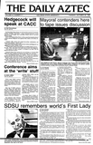 The Daily Aztec: Tuesday 10/30/1984