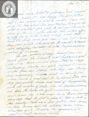 Letter from John Frost, Jr., 1942
