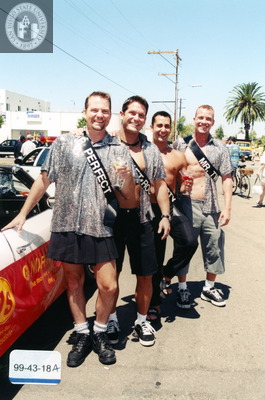 Mr. Perfect and friends at Pride parade, 1999