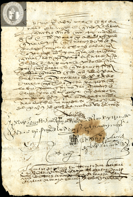 Urrutia de Vergara Papers, back of page 103, folder 8, volume 1