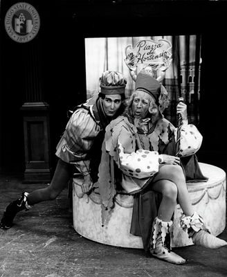 William Kinsolving and Michael O'Sullivan in The Taming of the Shrew, 1962
