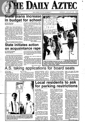 The Daily Aztec: Monday 01/25/1988