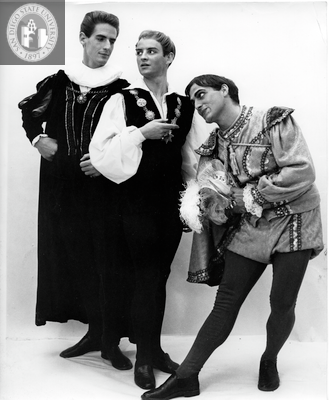 William Ball and two other actors in Hamlet, 1955