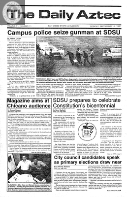 The Daily Aztec: Monday 09/14/1987