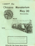 Support the Chicano moratorium May 30 Memorial Day