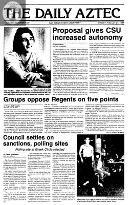 The Daily Aztec: Friday 02/24/1984