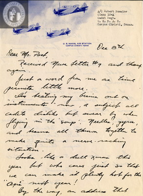Letter from Robert R. Romaine, 1942
