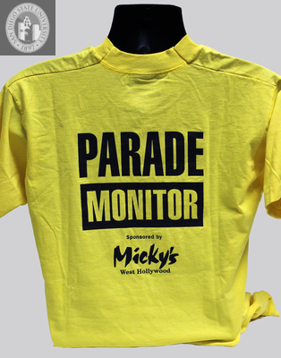 "Parade Monitor" T-shirt back of "Los Angeles Stonewall 25," 1994