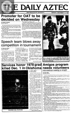 The Daily Aztec: Monday 12/10/1984