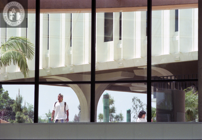 Main library seen through library dome glass walls, 1996