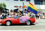 Eagle Crest Hotel parade car in San Diego Pride parade, 1994