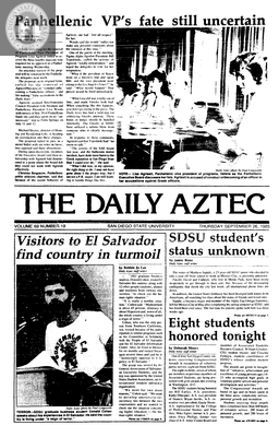 The Daily Aztec: Thursday 09/26/1985