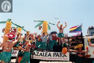 Azalea Park float in Pride parade, 1999
