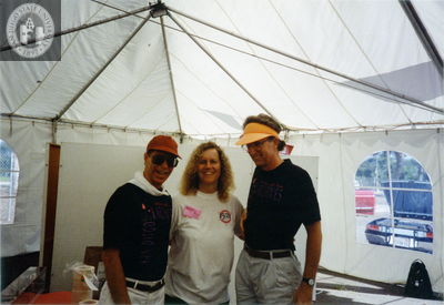 Debbie Zierman at Lesbian and Gay Historical Society of San Diego tent, 1992