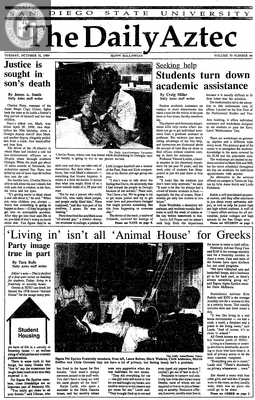 The Daily Aztec: Tuesday 10/31/1989