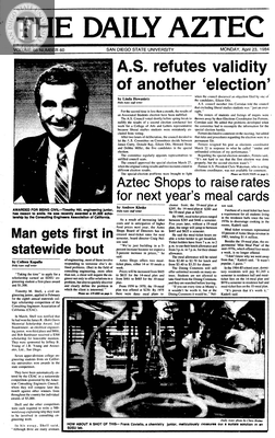 The Daily Aztec: Monday 04/23/1984