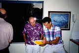 Burr Lewis and Frank Nobiletti at Gay Center reunion, 1992
