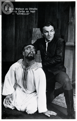 Douglas Watson and Anthony Zerbe in Othello, 1967