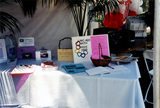 Lesbians in North County (LINC) display table at Pride festival, 2000