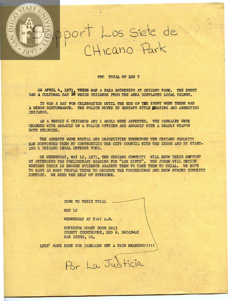 Chicano Park incident, 1971