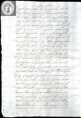 Urrutia de Vergara Papers, back of page 50, folder 15, volume 2, 1704
