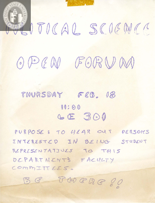Political Science Open forum