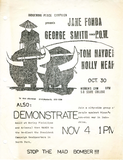 Flyer for anti-war speeches, rally and demonstration in San Diego